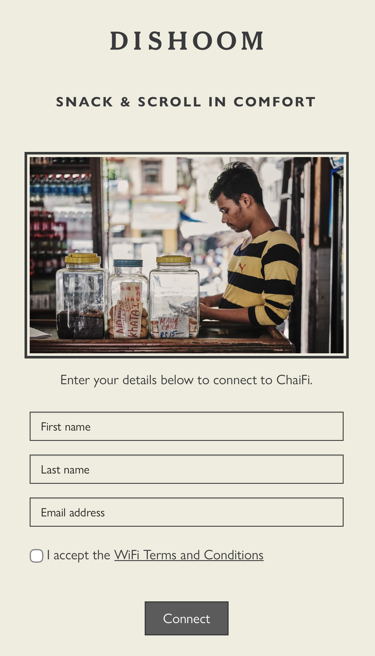 Dishoom splash page